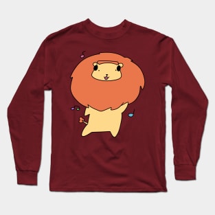 Dancing Headphones Lion Long Sleeve T-Shirt